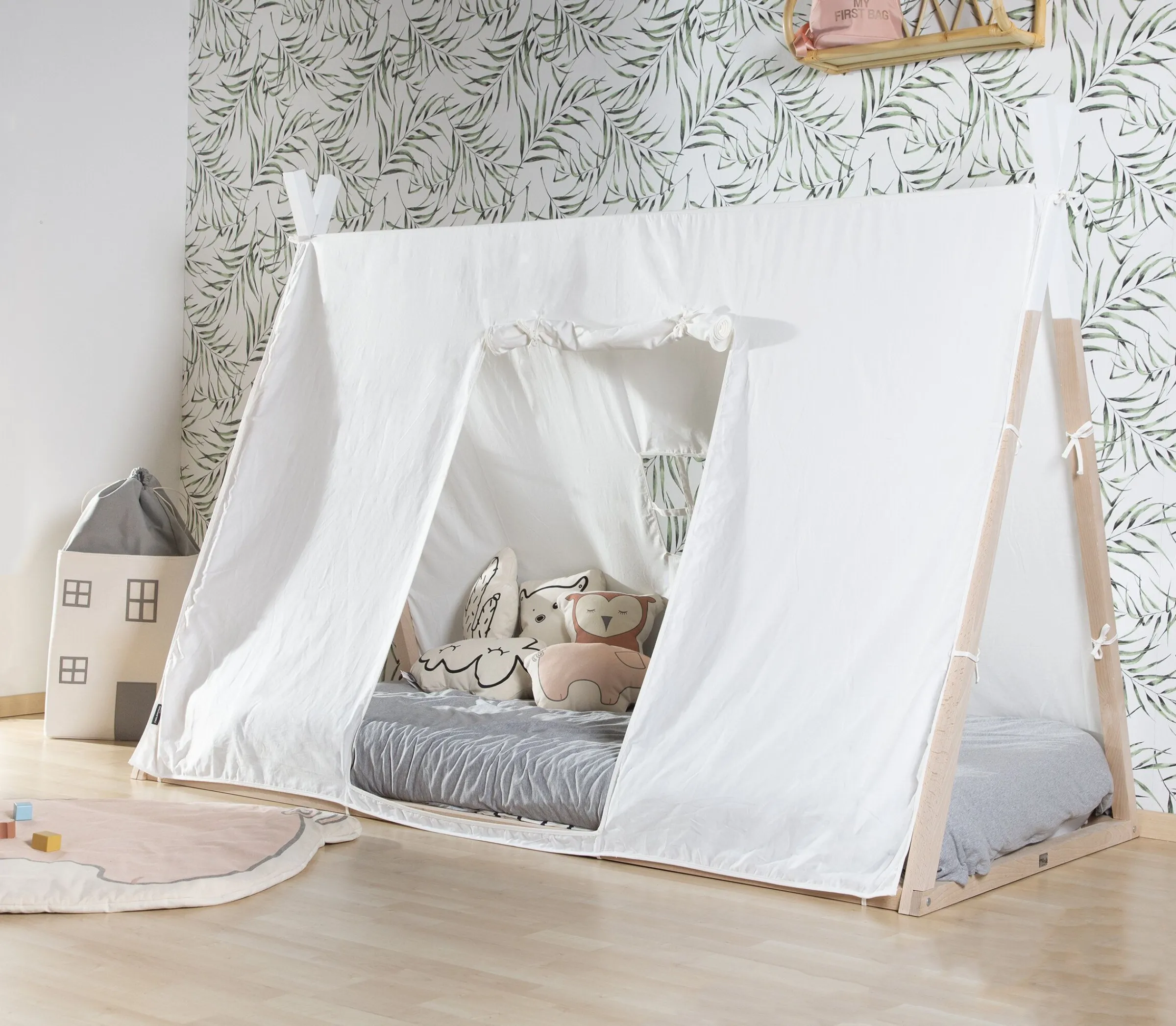 Childhome Accessoires|Tipi-Toile Pour Lit Tipi - 90x200 Cm - Blanc