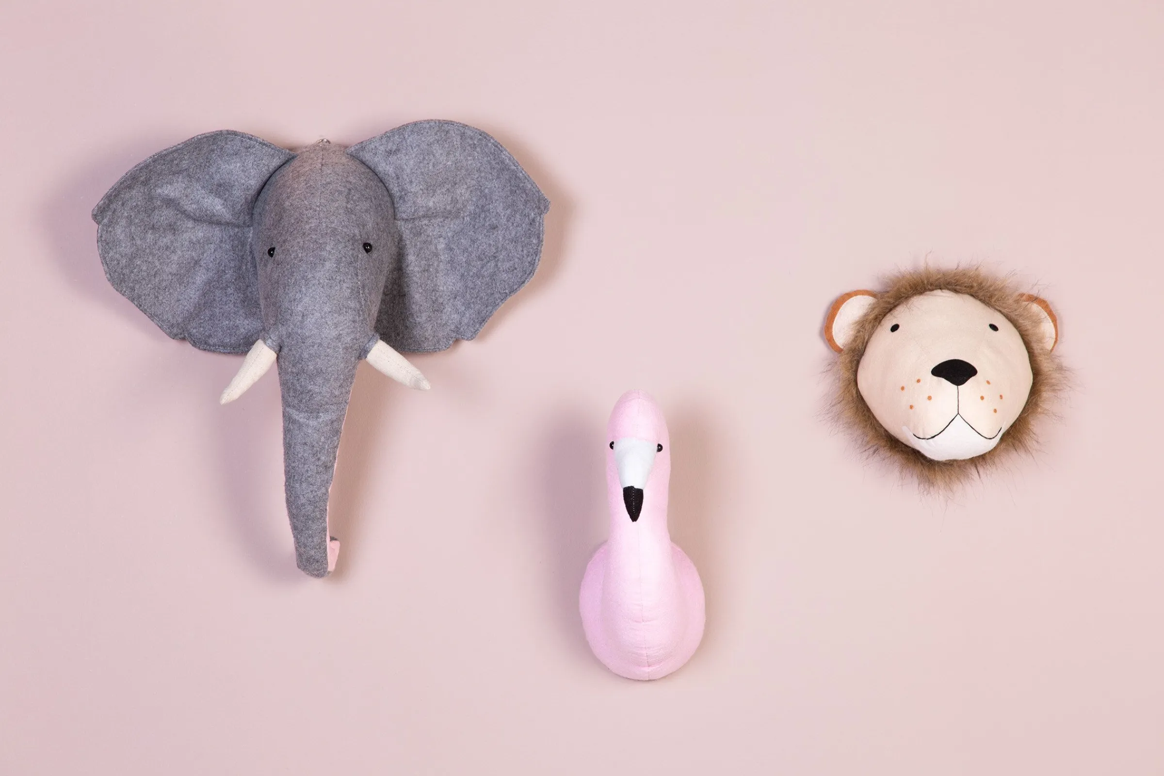 Childhome Trophées-Trophée Elephant - Feutre - Décoration Murale